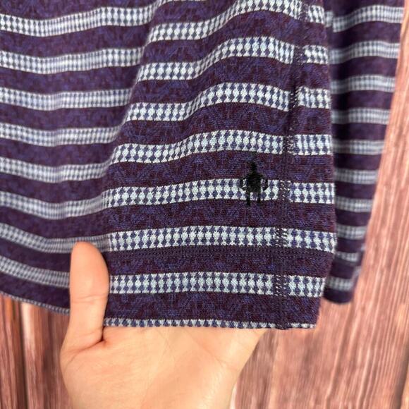 Smartwool Women’s Stripe 1/4 Zip Base layer Top Purple Size Small S - Picture 5 of 7